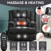 Chenille Power Lift Recliner Chair with Dual Motor & Heat Massage, Heavy Duty Electric Reclining Armchair for Elderly Support-Cuddlewood - 2 of 4