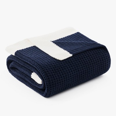 Amelie Home Reversible Chenille Knit Throw Blanket – Soft, Lightweight & Cozy