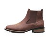 Santimon Men's Square Toe Chelsea Boots, Ankle High, Slip-On, Anti-Slip Dress Casual Outdoor Boots Brown - 2 of 4