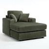 GDFStudio Vani Modern Corduroy Upholstered Chaise Lounge with Detachable Cushions - 4 of 4