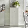 Utility Pantry Storage Cabinet White - Buylateral: Nautical Style, Laminated MDF, 3 Shelves - 4 of 4