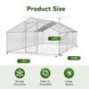 XBRIGH Large Metal Chicken Coop Walk-in Poultry Cage Chicken Run Pen Duck House with Waterproof and Anti-Ultraviolet for Outdoor Farm Use Spire Roof - 2 of 4