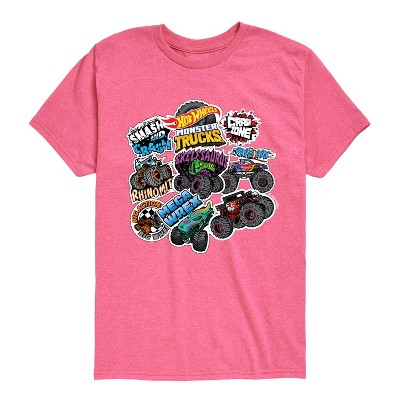 Boys' - Hot Wheels - Monster Truck Stickers Short Sleeve Graphic T-Shirt