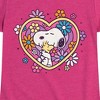 Girls' - Peanuts - Hug Heart Flower Fitted Short Sleeve Graphic T-Shirt - 2 of 4