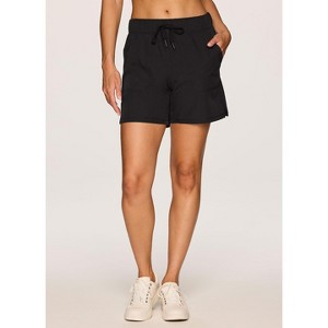 RBX Active Women's Mid Length Drawstring Waist Quick Dry Walking Shorts with Pockets - 1 of 4