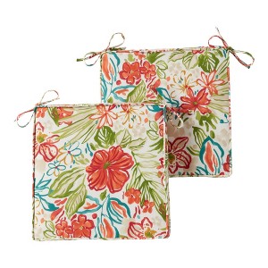 Kensington Garden 2pc 18" Square Outdoor Chair Pad - 1 of 4