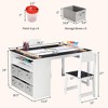Kids Art Table with Storage Desk, 2 Chairs, and Portable Supply Organizer, Wooden Craft Table for Drawing, Activities, and Study - 3 of 4