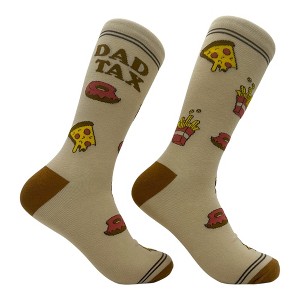 Crazy Dog T-Shirts Men's Dad Tax Socks Funny Sarcastic Fathers Day Graphic Novelty Footwear For Men - 1 of 4