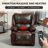 Recliner Massage Armchair with Heat, Oversized Swivel Rocker Recliner with Footrest, Remote Control and Side Pockets - 4 of 4