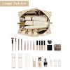 Checkered Makeup Bag Travel Cosmetic Bag Organizer Toiletry Bag Make Up Bags with Compartments for Women Girls - 2 of 4