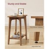 2-Tier Side Table, Small Rectangular End Table, Nightstand for Small Spaces, Living Room, Bedroom, Brown - 3 of 4