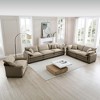 3 Piece Corduroy Deep Seat Sectional Sofa Set with Comfortable Oversized Design, Flexible Sofa Combinations, and Soft Throw Pillows - 3 of 4