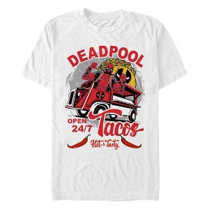 Men's Marvel: Deadpool Open 24/7 Tacos T-Shirt - 1 of 3