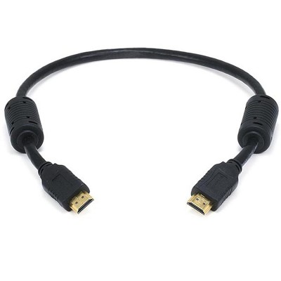Monoprice High Speed HDMI Cable - 1.5 Feet - Black | 18Gbps, 4K @ 60Hz, 28AWG, HDR, YUV 4:4:4, ARC, Compatible with UHD TV, Blu-ray, PC, Projector