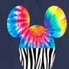 Women's - Disney - Tie Dye Zebra Print Mickey Short Sleeve Graphic T-Shirt - 2 of 4