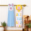 The Lakeside Collection Embroidered Kitchen Towels Bunny Peeps Set of 2 - 2 of 3
