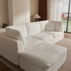 SeaCamel 110" Cloud Sectional Couches for Living Room, Convertible L-Shape Couch with Ottoman, 3 Seater Modular Sectional Sofa, Warm White - 4 of 4