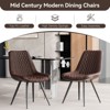Kumasinova 18"H Modern Dining Chairs Set of 2,Premium PU Leather Side Chairs for Dining Room and Kitchen,Sturdy Metal Legs,300lbs Capacity - 2 of 4