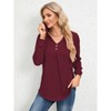 Women's V-Neck Oversized Long-Sleeve Hooded Sweatshirt Jacket In-Stock Casual Outerwear for Daily Errands, Lounge & Layered Looks - 3 of 4