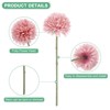 Unique Bargains Plastic Silk Durable Artificial Chrysanthemum Ball Flowers 11" - 2 of 4