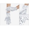 INSPIRE CHIC Women's Sequin Wrist Full Finger Sparkly Sleeves Gloves for Party Banquet Costume Prom Dress 1 Pair - 3 of 4