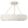 Crystorama Lighting Broche 6 - Light Semi-Flush Mount in  Matte White - 3 of 4