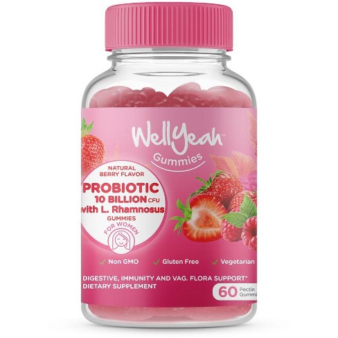 Wellyeah Probiotic Gummies For Woman - 10 Billion Cfu - 60 Gummies : Target