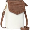 FATMOON Small Crossbody Bags for Women Cell Phone Purse Leather Triple Compartment Handbags Wallet Purses with Card Slots - 2 of 4