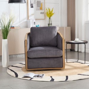 NicBex Accent Chair with Comfortable Foam Cushion,Modern Swivel Barrel Chair,Club Chair for Bedroom,Reading Room - 1 of 4
