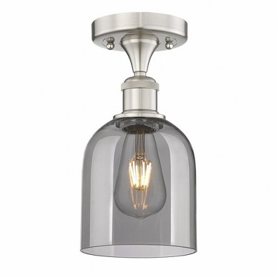 Bella - 1 Light Semi-Flush Mount In Industrial Style-9.63 Inches Tall and 5.5 Inches Wide