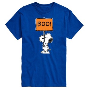 Men's - Peanuts - Snoopy Boo Sign Short Sleeve Graphic T-Shirt - 1 of 4