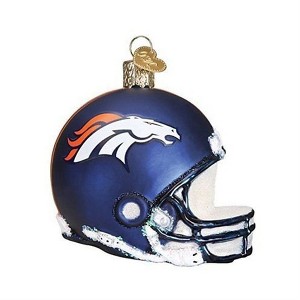 Old World Christmas Blown Glass Ornament for Christmas Tree, Denver Broncos Helmet - 1 of 3