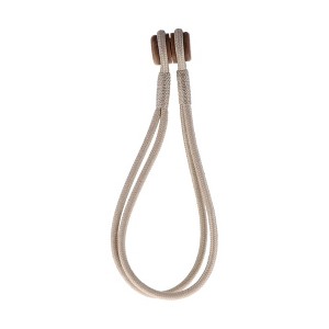 Evideco French Home Goods Magnetic Curtain Tiebacks – Double Braided Cord with Wooden Tips - 1 of 4