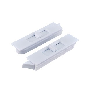 Brixwell 900-21229a Snap In Tilt Latch Nose Left And Right Hand 3/16" Stile Snap Size 1/4" Nose Size Blue White Finish Pair - 1 of 4