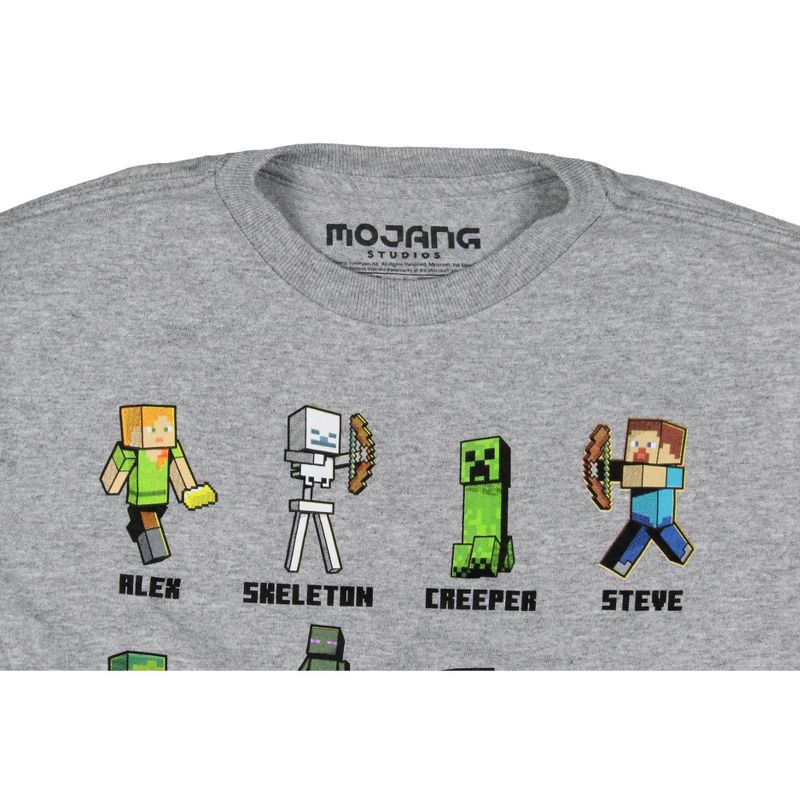 Minecraft Boys' Hostile Mob Character Kids Gaming T-Shirt, 3 of 4