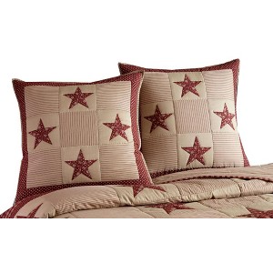 Park Designs Red Sturbridge Patch Euro Sham - 1 of 3