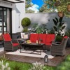 UPTIOT 5-Piece Steel Wicker Patio Conversation - 2 of 4