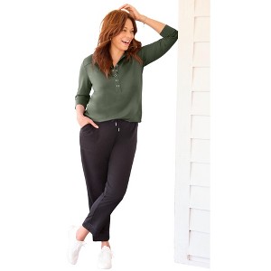 Catherines Cloud Knit French Terry Collared Tunic - 1 of 2