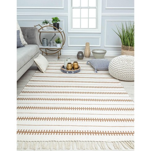 Rugs America Oakley Ok10a Bohemian Stripe Area Rug For Dining Room Rug ...