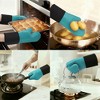 REGALWOVEN Soft Silicone and Cotton Oven Mitts Heat-Resistant Cooking Gloves Gripping for Baking, Kitchen Mitts Set of 2 - 2 of 4