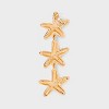 Starfish Linear Triple Drop Earrings - A New Day™ Gold - 2 of 2
