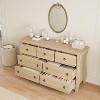 Nasitip Drawer Dresser-Boho Dresser with Curved Legs, Rattan Accents for Living Room, Bedroom Entryway or Balcony - 3 of 4