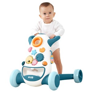 KUB Baby Push Walker, Montessori Baby Walker Activity Center with Wheels& Push Toys  for Toddlers, Sit to Stand Learning Walker - 1 of 4