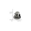 Black Bow Jewelry Sterling Silver Antiqued Beehive Bead Charm - 2 of 3