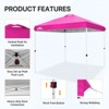 EAGLE PEAK 8x8ft Pop Up Canopy Tent Instant Outdoor Canopy with Wheeled Bag - 4 of 4