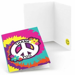 Big Dot of Happiness 60's Hippie - 1960s Groovy Party Thank You Cards (8 count) - 1 of 4