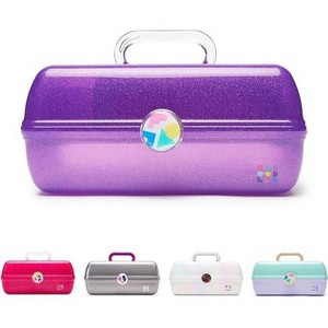 Caboodles On the Go Girl Makeup Bag -Purple Jelly Sparkle - 1 of 4