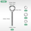 Unique Bargains Stainless Steel Durable Rust-Resistant Eyebolts with Nuts Washers Male Screw for Fastening 10 Pcs - 3 of 4