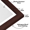 Americanflat 12x18 Poster Frame with Shatter-Resistant Glass - Use as 11x17 Frame with Mat or 12x18 Frame without Mat - Hudson Collection - Mahogany - 3 of 4