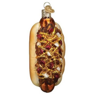 Old World Christmas 4.0 Inch Chili Cheese Dog Ornament Coney Tree Ornaments
